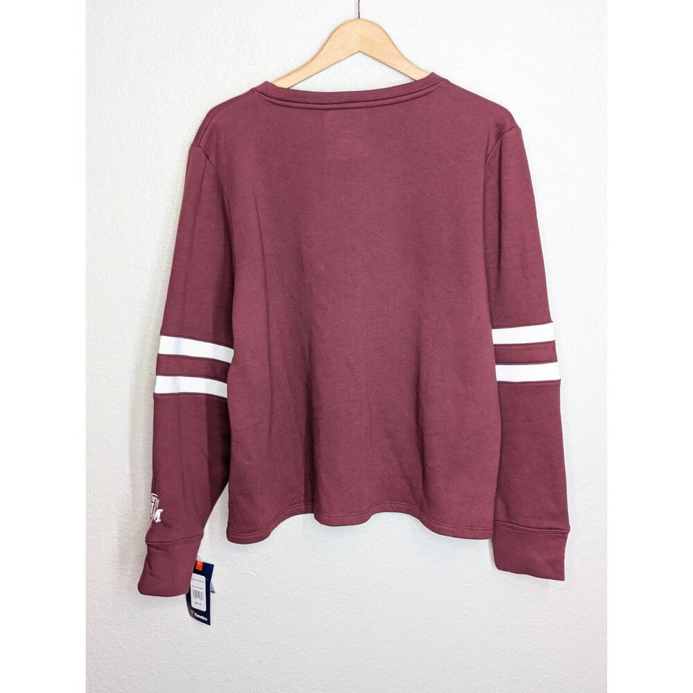 NWT Fanatics Texas A&M Sweatshirt Wms Sz 2XL Aggies Maroon White Logo College - Picture 2 of 9